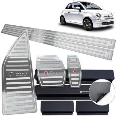 Imagem de Soleira Pedaleira Automático Descanso Fiat 500 Prata