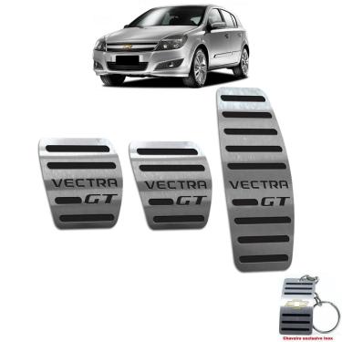 Imagem de Pedaleira Em Aço Inox Vectra Gt 2008 A 2011 Manual Preto