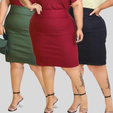 Imagem de Saias Evangélicas Feminina Plus Size Kit 03 Unidades - Mayara Manzano,