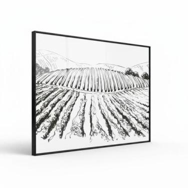 Imagem de Quadro Decorativo Sala Lavoura Café Moldura Pelicula 40x30