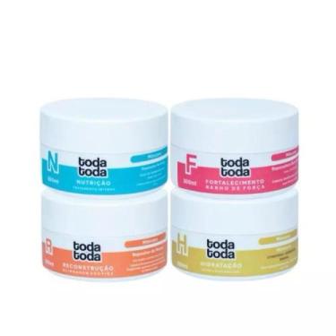 Imagem de Tratamento Cronograma Capilar C/4 Máscaras 300g Cada - Toda Toda Cosmé