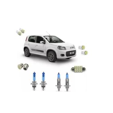 Imagem de Kit farol super branca + led novo uno vivace / mille way