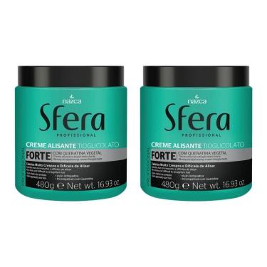 Imagem de Alisante Para Cabelo Sfera 480G Forte - Kit Com 2Un