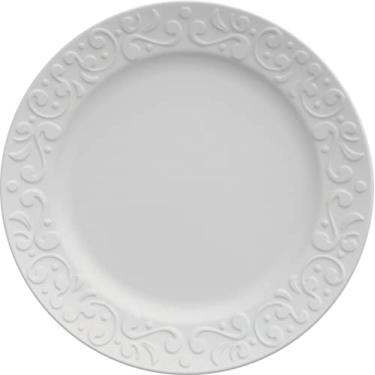 Imagem de Germer, Conjunto de prato de sobremesa em porcelana, modelo Tassel, Ø 20,5 cm, 6 unidades,Branco
