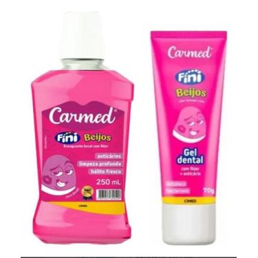 Imagem de Kit Pasta dental + enxaguante Bucal Fini Beijos - Linha Carmed Cimed