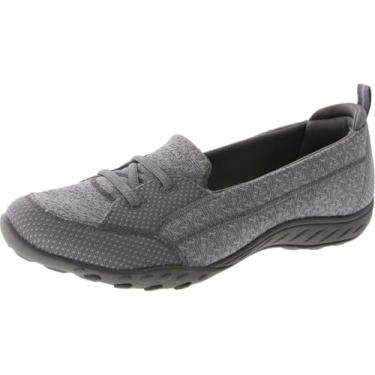 Imagem de Skechers Tênis feminino sem cadarço Breathe-Easy Holding Line, cinza, 35