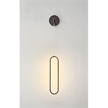 Imagem de Luminária de parede LED simples - Luminária de parede moderna, arandela compatível com iluminação interna de sala de estar, luzes de cabeceira para decoração de casa, parede preta-bianco