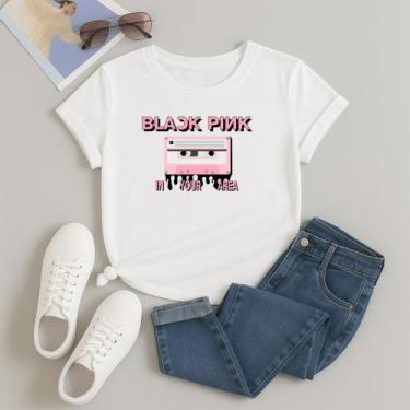 Imagem de Camiseta 100% Algodão Estampa Blackpink In Your Area 612 Manga Curta K