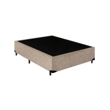 Imagem de Cama Box Casal Suede Extremo Reforçado Xerife Móveis Bege 40x138x188
