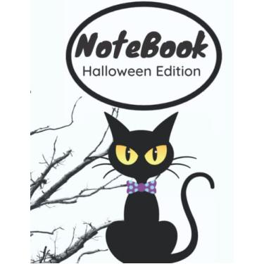 Imagem de Notebook for cat lovers | Cute Cat notebook | cat notebook for kids | Special Gift for cat Lovers ( CuteHalloweencat Cover ) 8.5" x 11" Inch: 120 pages