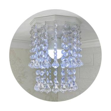 Imagem de Lustre cristal acrílico inox - Design moderno