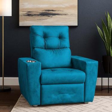 Imagem de Poltrona Idoso Reclinável 3 Posições Magazine - BL Decor, Turquesa