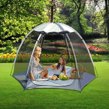 Imagem de Tenda portátil com tela pop-up para casa com mosquiteiro, sala ao ar livre, perfeita para pátio, quintal, gazebo, piquenique, malha (20 x 18 cm)