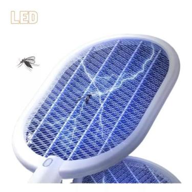 Imagem de Raquete Elétrica Mosquiteira Mata Mosca Mosquito Pernilongo Anti Inset