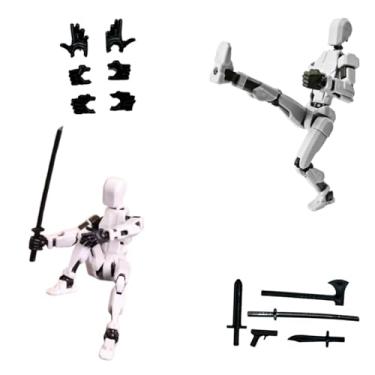 Imagem de Guerreiro Dummy 13 Articulado 3D Com Armas E Mão Extra Para Montar Brinquedo (Branco)