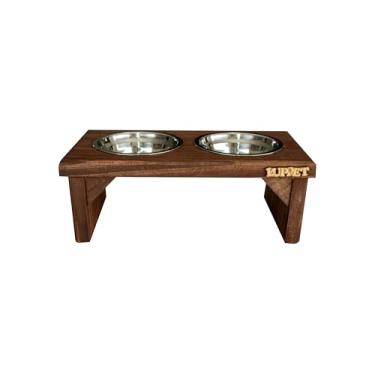Imagem de Comedouro para Cães e gatos Toronto Elevado e com potes de Inox M