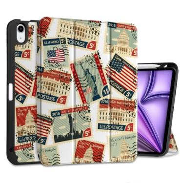 Imagem de DONGKE Capa para iPad Air de 11 polegadas M3 2025 / M2 2024 e iPad Air 5ª 2022/4ª geração 2020 10,9 polegadas, capa traseira ultrafina de TPU macio com suporte para lápis com suporte para despertar