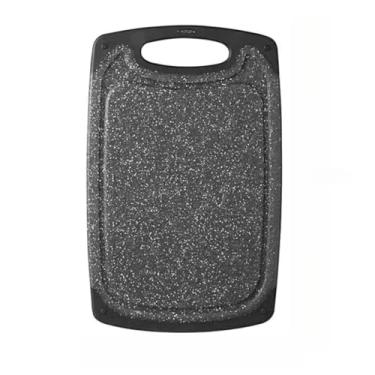 Imagem de Tábua de Corte Polietileno com Face Dupla Lisa e Ranhurada - Base Antiderrapante, Compacta e Fácil de Guardar para Carnes e Vegetais(M)