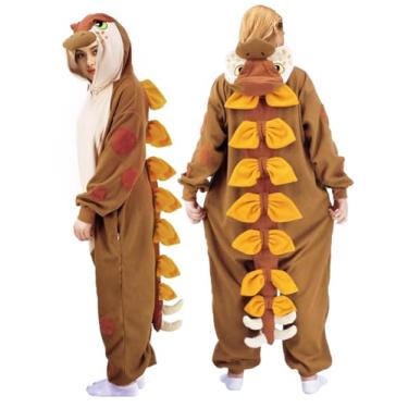 Imagem de Pijama adulto macacão Halloween Natal cosplay fantasia feminina masculina, Macacão de estegossauro, Large