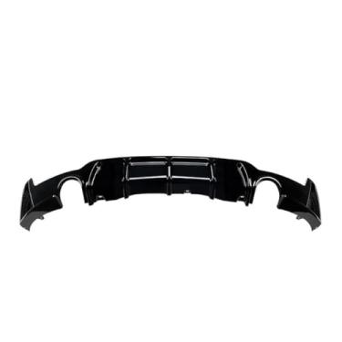 Imagem de Lábio de spoiler do para-choque traseiro do carro compatível com 4 séries F32 F33 F36 M Sport 2014-2020 MP estilo para-choque protetor acessórios (bilateral saída única sem brilho claro)