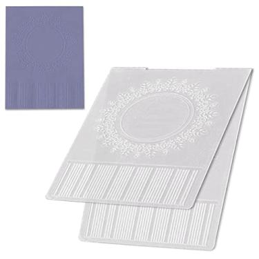 Imagem de Pasta em relevo de fundo de impressões texturizadas 3D, modelo de pasta em relevo de plástico padrão de listras verticais vintage para criação de cartões de scrapbook papel artesanato álbuns decoração DIY