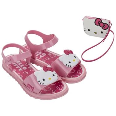 Imagem de Sandália Infantil Hello Kitty com Bolsa 3D Grendene Kids, Fofa e Confortável Rosa ou Preta (Rosa, BR, Criança de 9 a 12 anos, Numérico, 31)