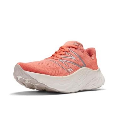 Imagem de New Balance Fresh Foam X More V4 Tênis de corrida feminino, Gulf Red/Sea Salt/Silver Metallic, 5.5 Wide