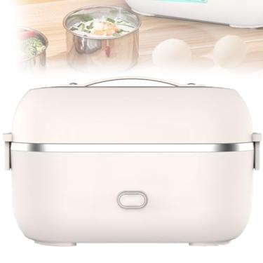 Imagem de Marmita EléTrica,Mini Panela De Arroz Independente De Camada Dupla Com Capacidade De 2 Litros,Material Em AçO InoxidáVel,Design 3 Em 1 Para Carro,CaminhãO E EscritóRio