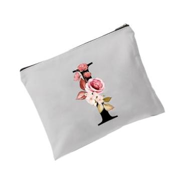 Imagem de Carteira feminina moderna com zíper e letras estampadas, I, one size, Tendência