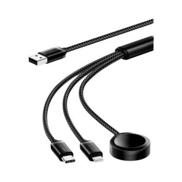 Imagem de Cabo Multi USB a Lightning 3 Em 1 Para Apple iWatch iPhone USB Tipo C 