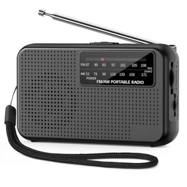 Imagem de Mini rádio AM FM, rádio operado por bateria com cordão, excelente recepção, rádios portáteis AM FM, rádios transistores