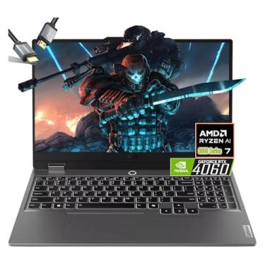 Imagem de Lenovo Laptop para jogos LOQ 15 - AMD Ryzen 7 8845HS Beat i9-13900H - RTX 4060-15.6 FHD Display G-SYNC - 64 GB RAM -SSD PCIe de 2 TB - Teclado retroiluminado - Windows 11 - Edição de vídeo para
