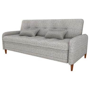 Imagem de Sofa Cama 2 Lugares 206 Cm Donna Linho Vancouver E483 Bege Milani Stor