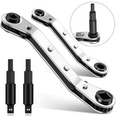 Imagem de VORIGY Conjunto de 2 chaves de serviço HVAC, 3/40.6 cm a 3/20.3 cm e 5/40.6 cm x 1/10.2 cm, ferramentas HVAC com 2 adaptadores hexagonais para reparo de equipamentos de ar condicionado e refrigeração