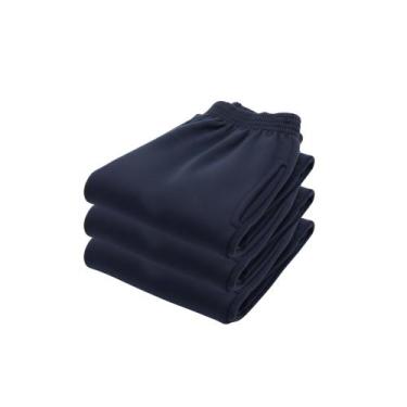 Imagem de Kit de 3 Calças de Moletom Azuis do P ao GG Confortável para Academia 
