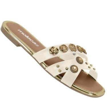 Imagem de Chinelo Moleca 5435.561 Feminino, Off white, 38