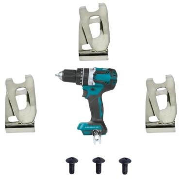 Imagem de (Pacote com 3) 346449-3 Clipe de cinto de substituição para ferramentas sem fio Makita, com kit de parafusos 251314-2 para ganchos de cinto - Compatível com 324705-1, 346034-2, 346317-0, 324553-8