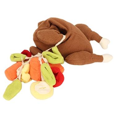 Imagem de Yctze Brinquedo de Snuffle de Peru Assado para Halloween para Cães - Dispensador de Tratamento de Vegetais de Pelúcia e Brinquedo de Mastigar para Cheirar e Treinar Filhotes