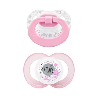 Imagem de Kit 2 chupetas star dia e noite lolly baby t1 orto feminino