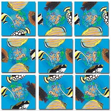 Imagem de Scramble Squares Tropical Fish 9 Piece Challenging Puzzle - Ultimate Brain Teaser and Mind Game for Young and Senior Alike - Engaging and Creative with Beautiful Artwork - by B.Dazzle…