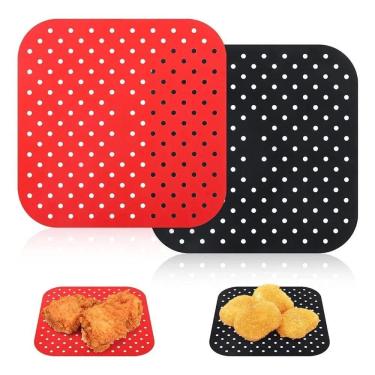 Imagem de 2X Tapete Forro Silicone Air Fryer Fritadeira Bpa Free Quadr
