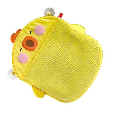 Imagem de Generic Saco Suspenso de Malha de Poliéster de Grande Capacidade para Brinquedos de Banho Infantis Com Ventosa para Organização de Banheiro (Amarelo)