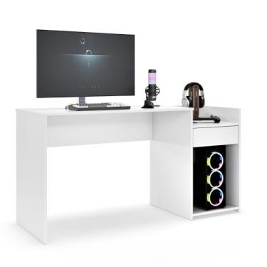 Imagem de Mesa Gamer Eros Escrivaninha Para Computador 1 Gaveta Nicho Estudo Trabalho Pc Gamer