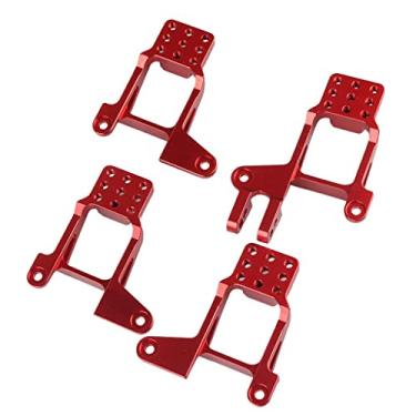 Imagem de Suporte de amortecedor dianteiro e traseiro de metal para carro rastreador 1/10 - vermelho