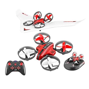 Imagem de Aeronave drone 3 em 1 com planador fixo - Elétrico 2,4G, 3 baterias