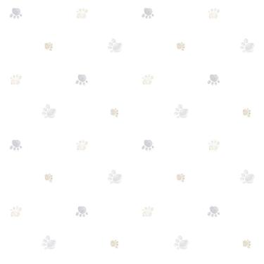 Imagem de Papel De Parede Lullaby Pegadas Cinza Nude 2283 - Rolo: 10m X 0,53m