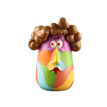 Imagem de Desenho de rosto de menina abstrato em resina de vaso de flores 720g -