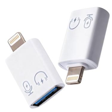 Imagem de 2pcs Adaptador Lightning Macho para USB Fêmea Cabo OTG Sincronização de Dados, Lightning-USB A Conversor para iPhone Compatível com Câmera Mouse Teclado MIDI Leitor de Cartão