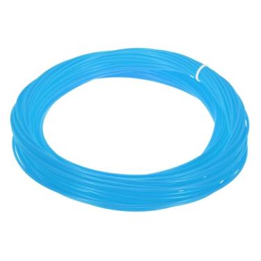 Imagem de PATIKIL Kit de reparo de vime, 20 m 2,4 mm redondo sintético material de vime tecido de vime de plástico conjunto de vime para artesanato DIY e fabricação de cestas de tecelagem, azul celeste