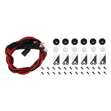 Imagem de Kit de lâmpada de teto para caminhões, 6 peças de acessórios de controle remoto para SCX24